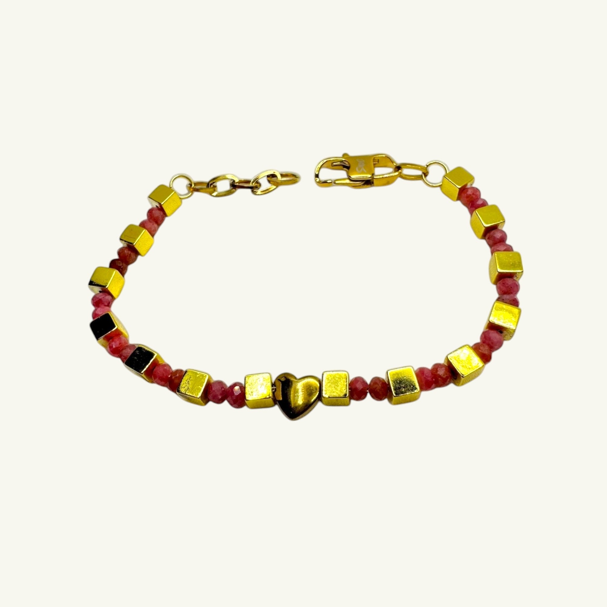 Bracciale rodocrosite sfaccetato Sharifa Crystals